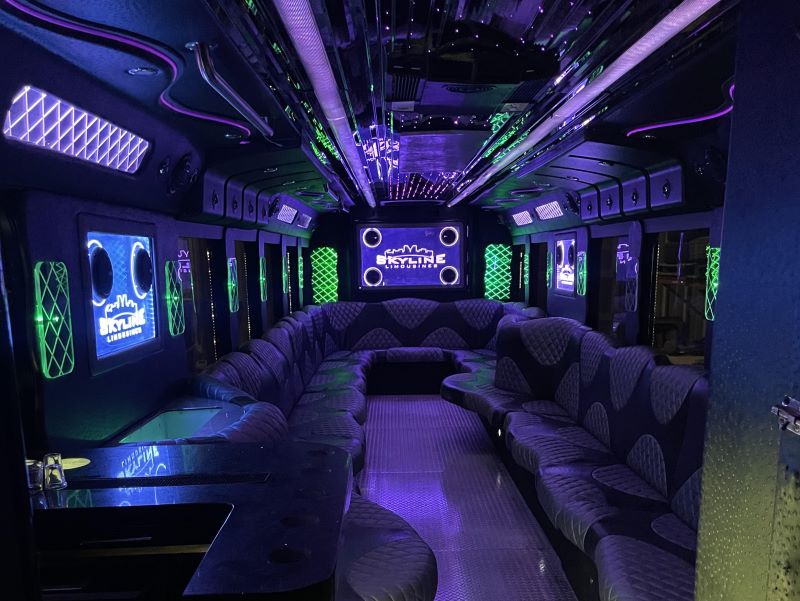 35 Passenger Party Bus Inside